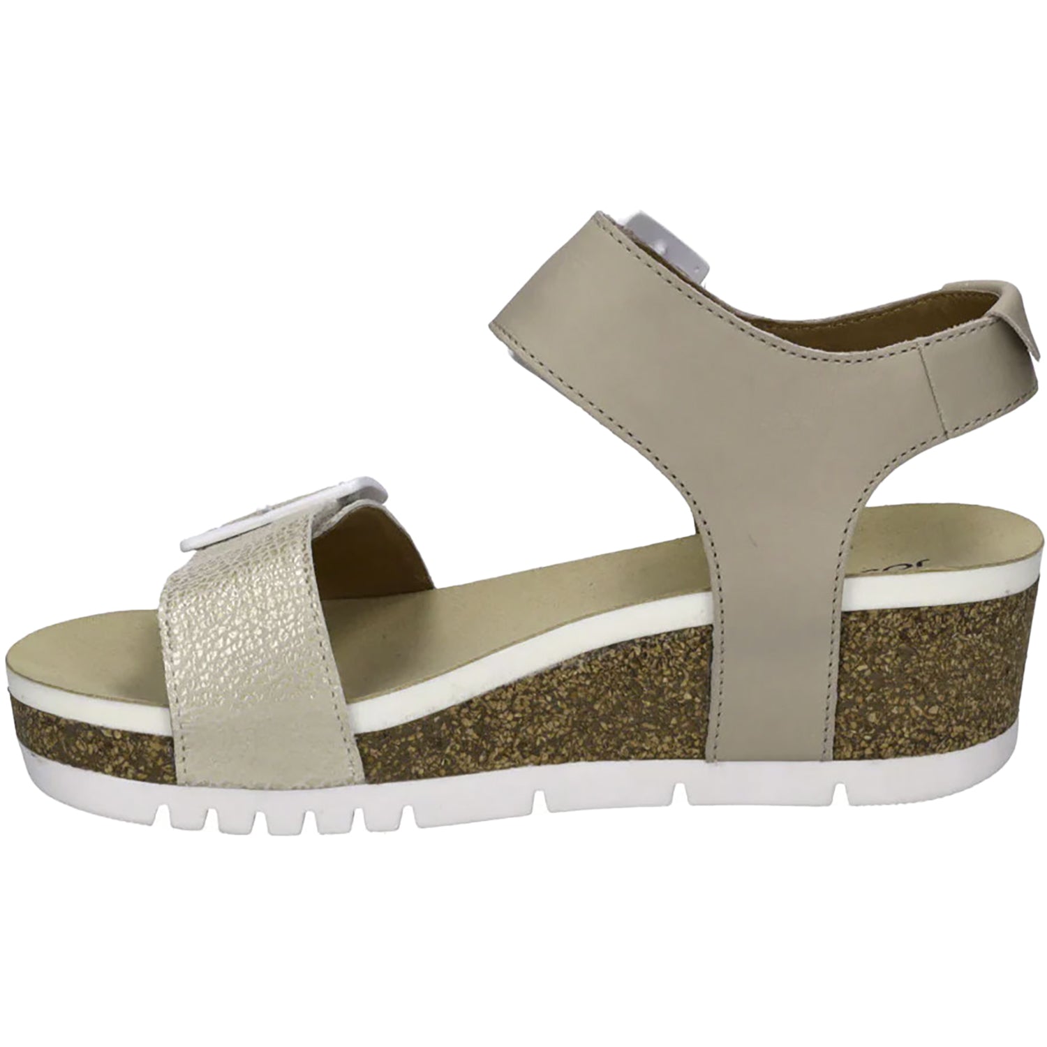 Josef Seibel Quinn 02 Women's Wedges Creme Kombi Leather