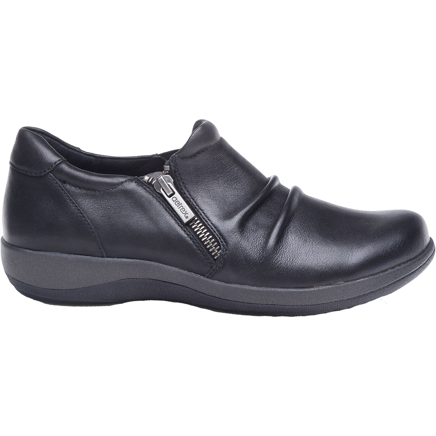 Aetrex Katie Women's Slip On Shoes Black Leather