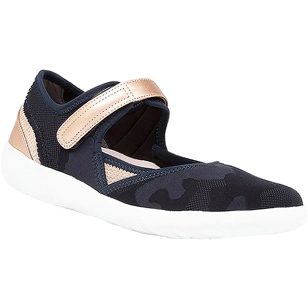 Ziera Ushery Women's Mary Janes Navy/Rose Gold Neoprene