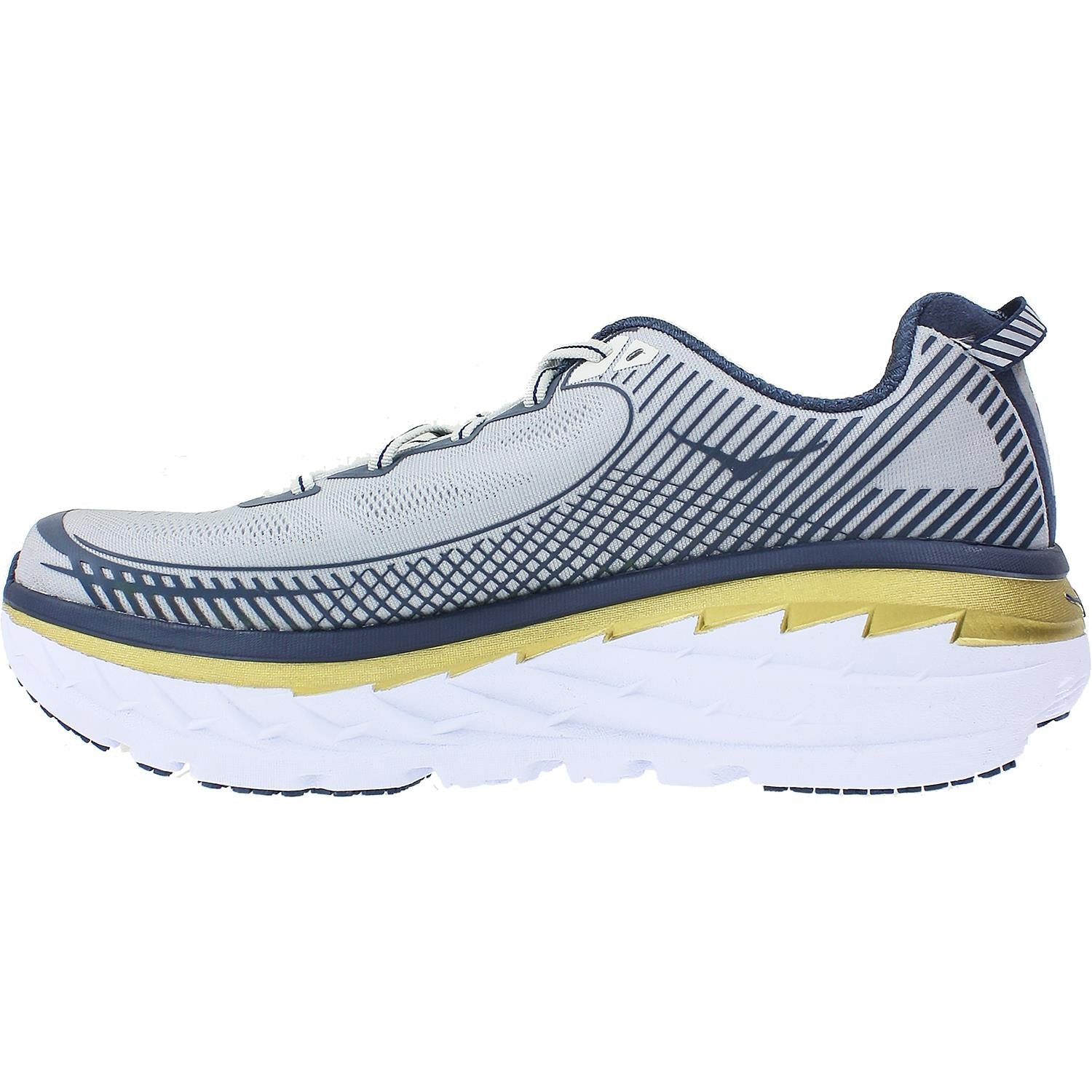 Hoka Bondi 5 (Neutral Support) Men's Running Shoes Cool Grey/Midnight Navy Mesh