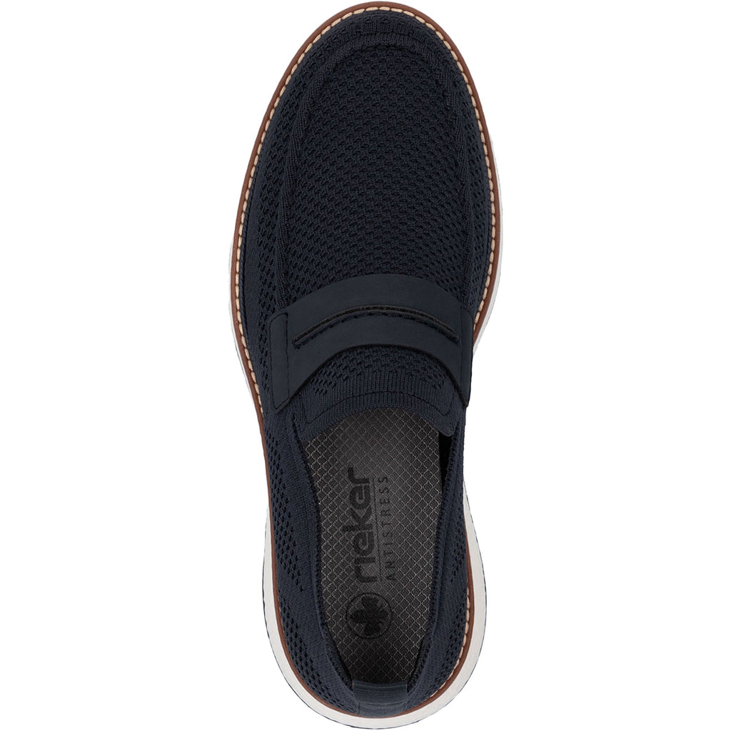 Rieker 04451-14 Men's Shoes Marino/Pazifik Mesh