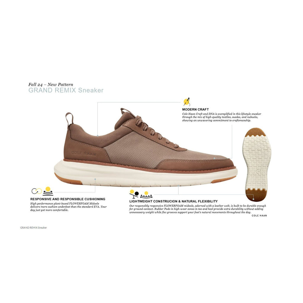 Cole Haan Grand Remix Men's Causal Sneakers Navy/British Tan Leather