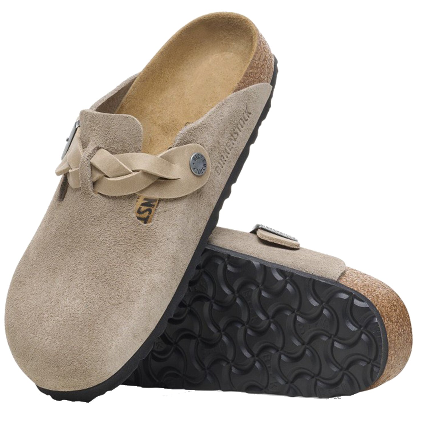 Birkenstock Boston Braid /Oiled Women's Clogs Taupe