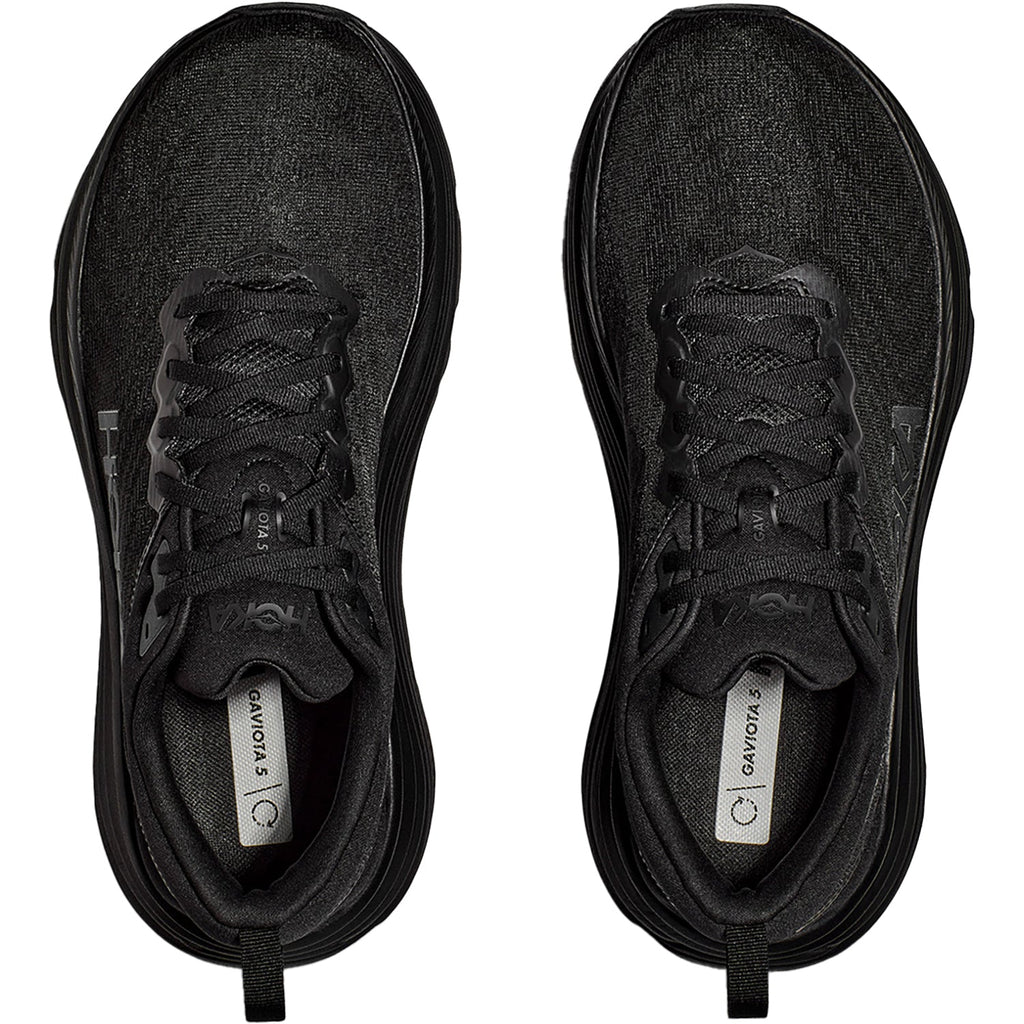 Hoka Gaviota 5 (Stability Support) Men's Everyday Running Shoes Black/Black Mesh