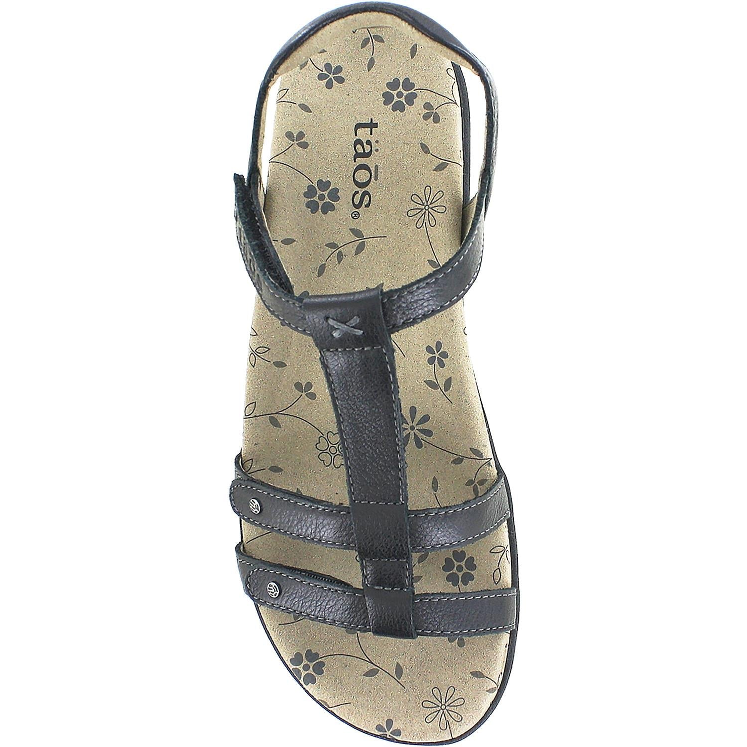 Taos Trophy 2 Women's Backstrap Sandals Black Leather