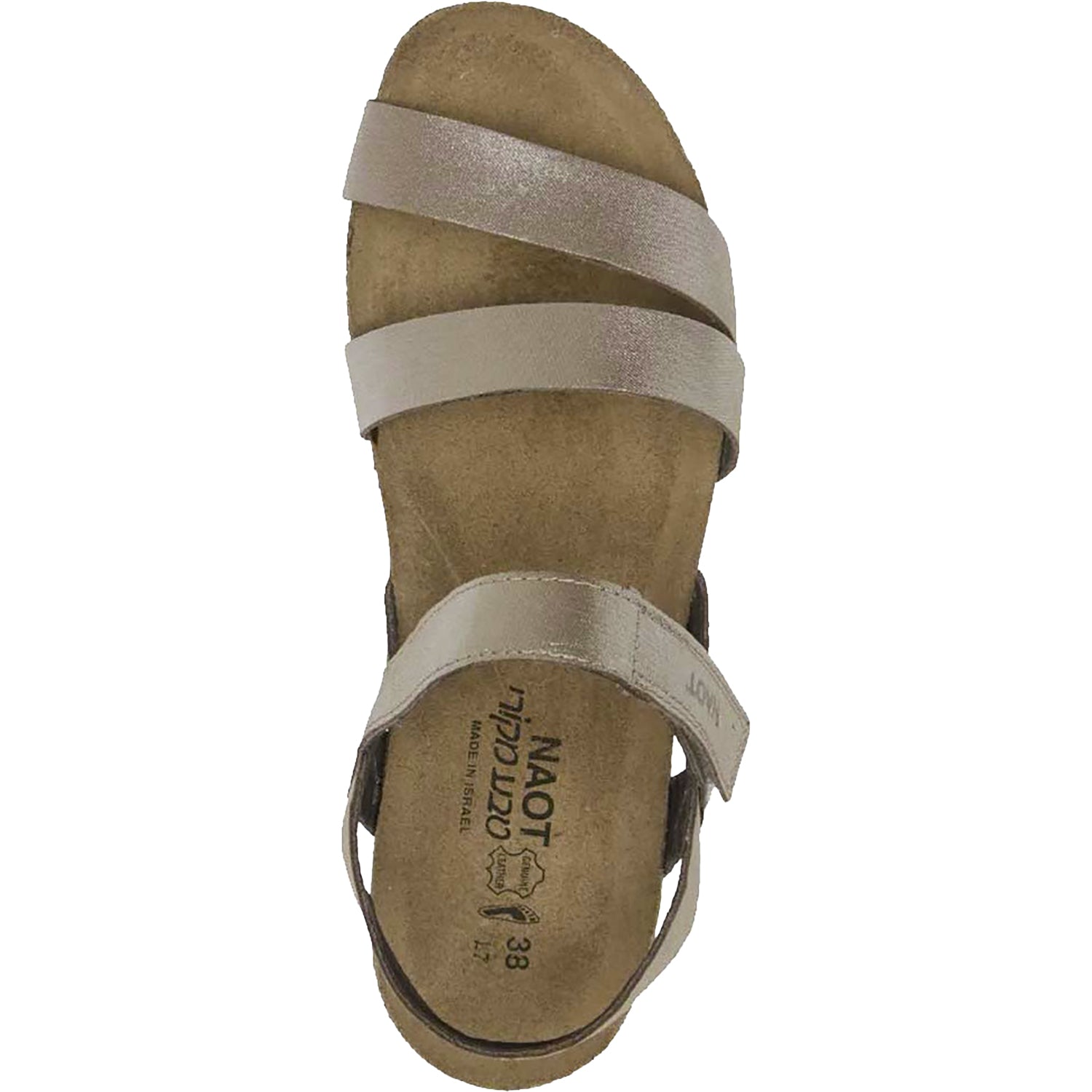 Naot Kayla Women's Ankle Strap Sandals Silver Threads Leather
