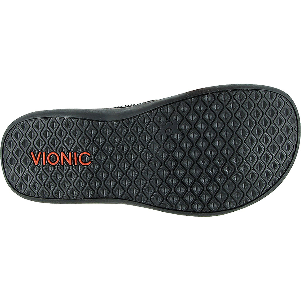 Vionic Tide Rhinestones Women's Flip Flopss Sandals Black Suede