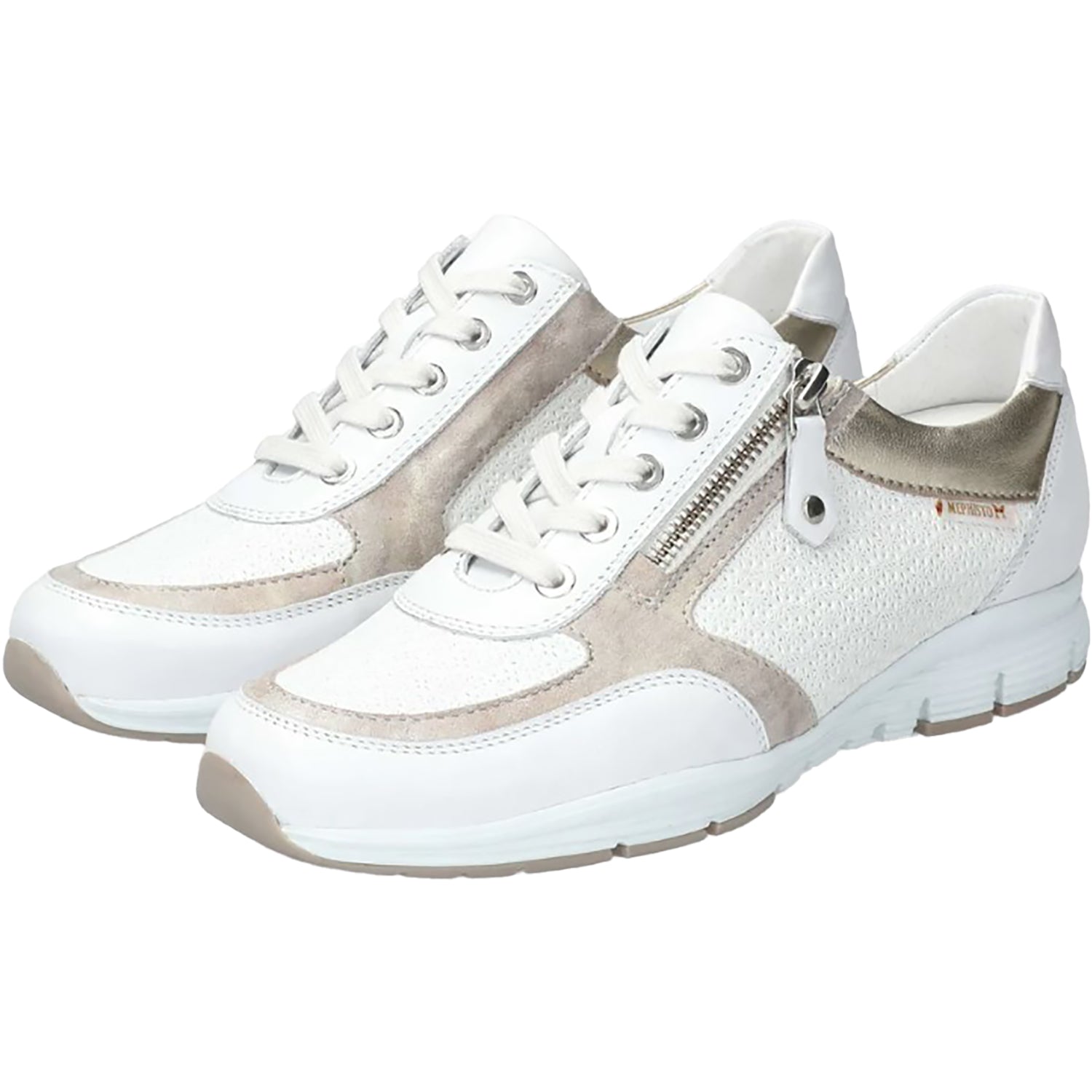 Mephisto Ylona Women's Sporty Sneakers White Multi Leather
