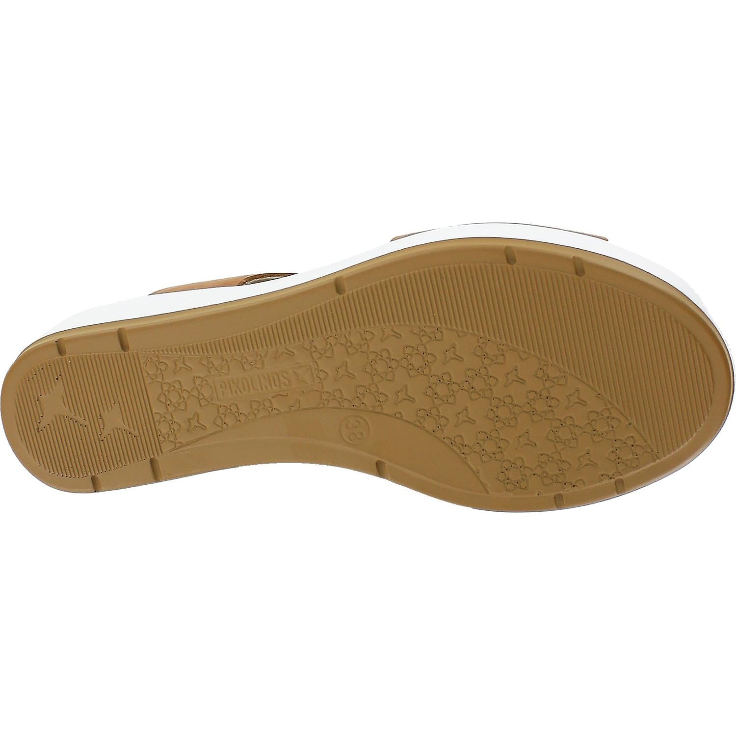 Pikolinos Mykonos W1G-0757 Women's Wedge Heel Sandals Brandy Leather