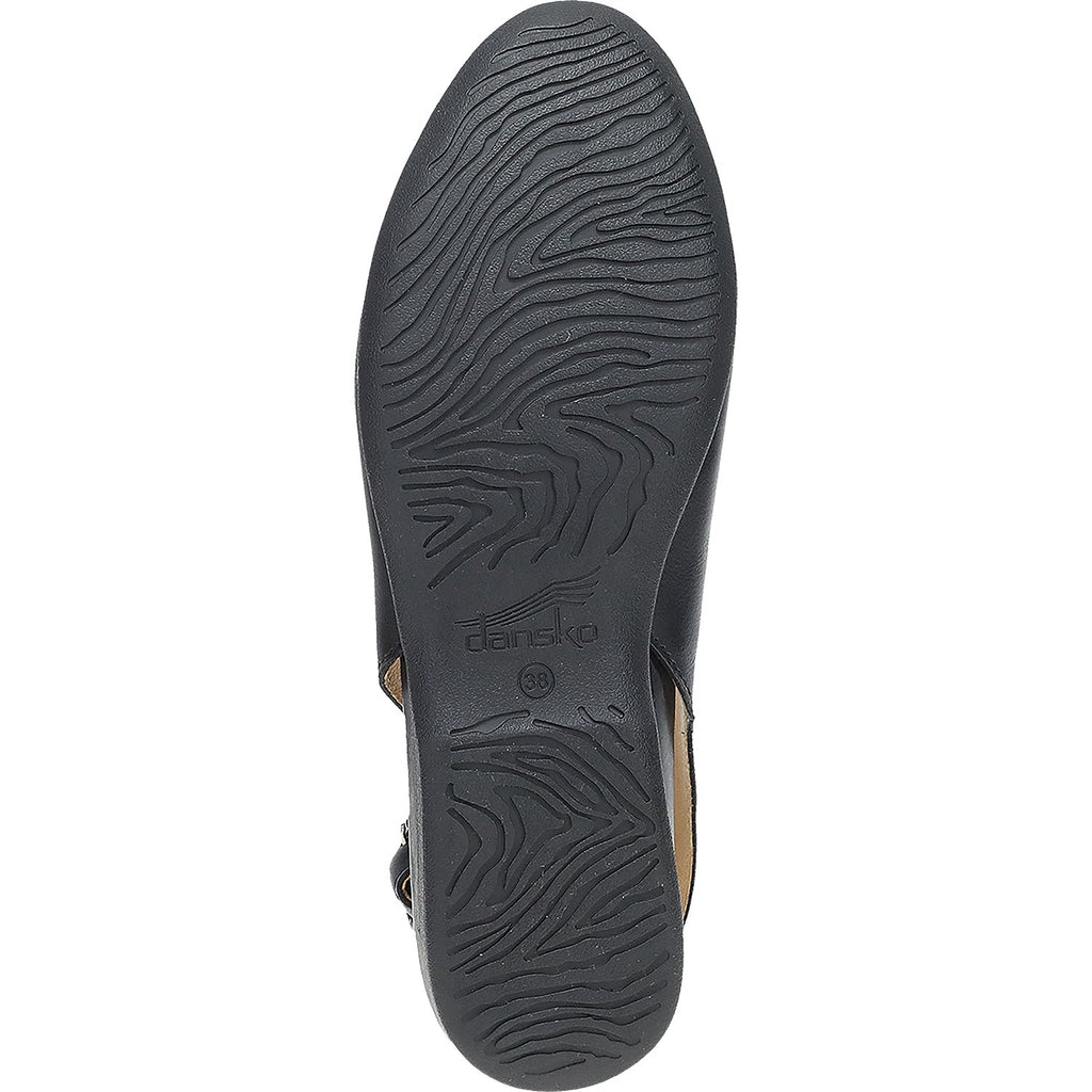 Dansko Lea Women's Flats Black Burnished Nappa Leather