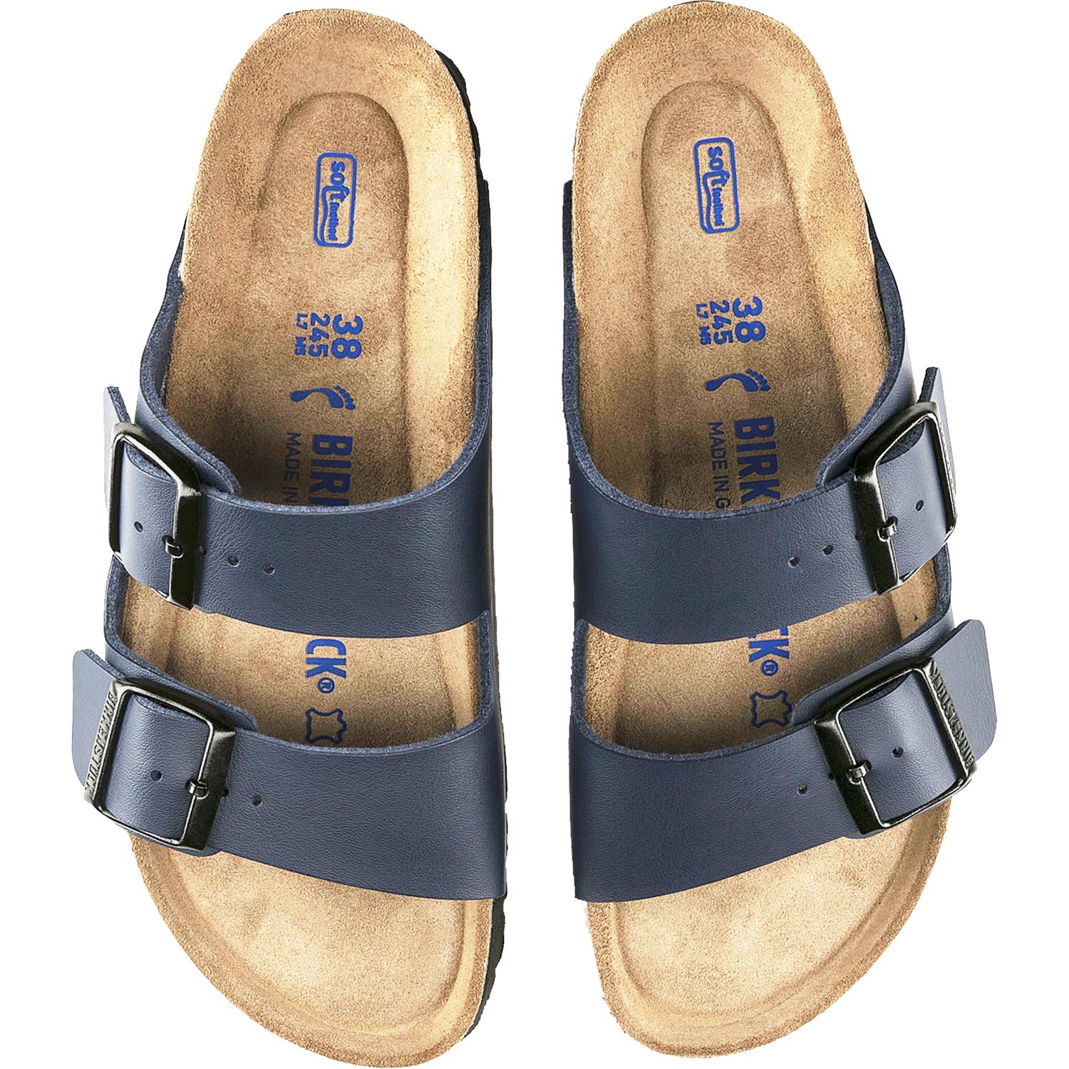 Birkenstock Arizona Soft Footbed Unisex Wellness Sandals Blue Birko-Flor