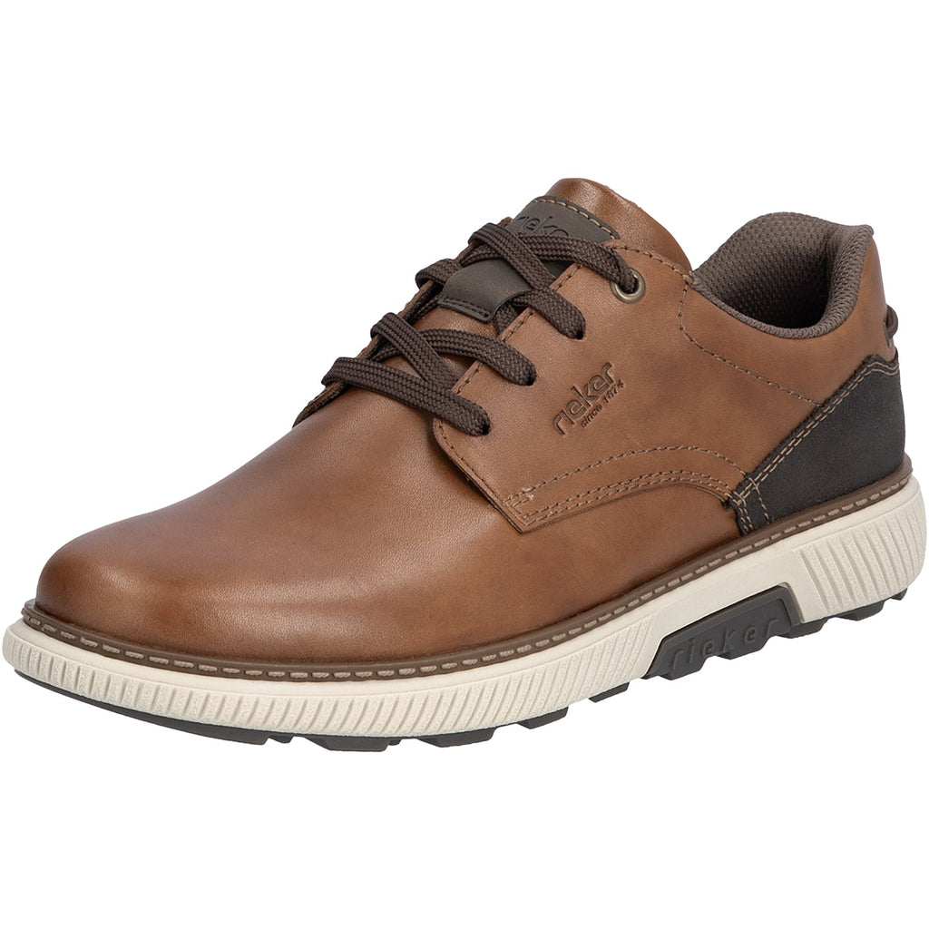 Rieker B3313-24 Stan Men's Lace Up Shoes Muskat/Braun/Schoko Leather