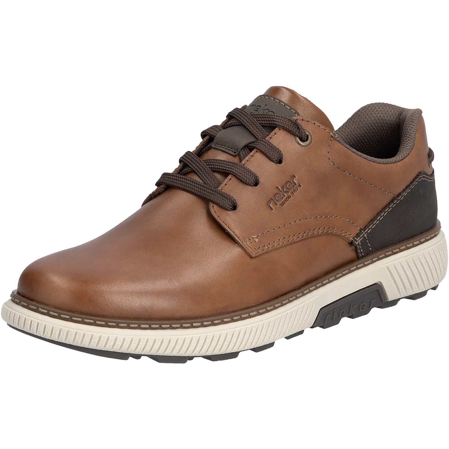 Rieker B3313-24 Stan Men's Lace Up Shoes Muskat/Braun/Schoko Leather