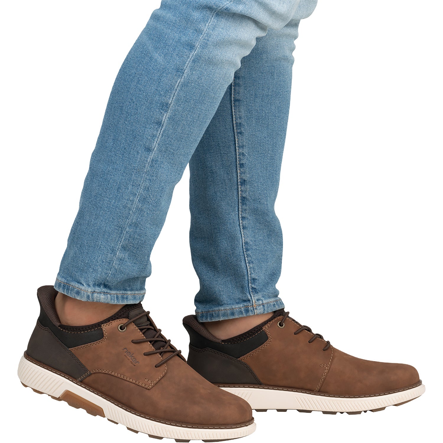 Rieker B3357-24 Hands-Free Men's Hands-Free Lace Up Shoes Brown