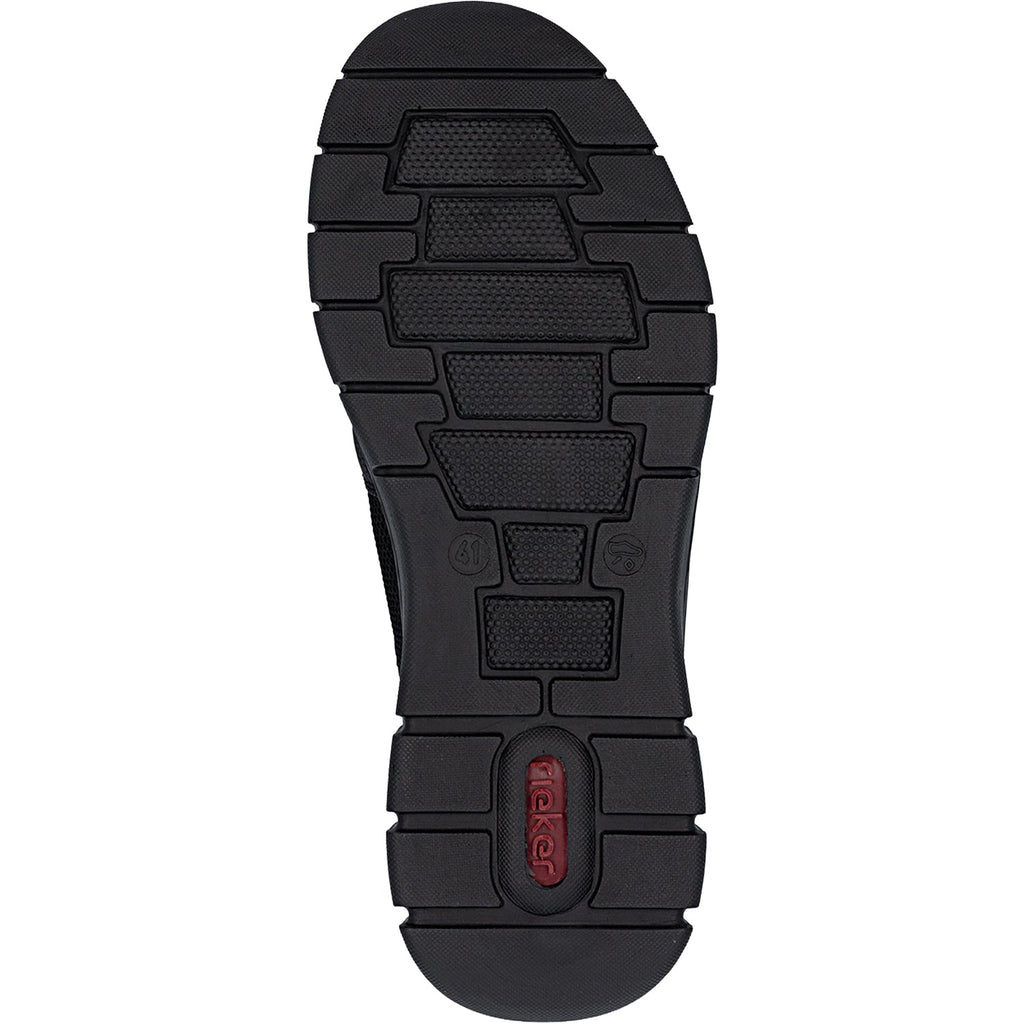 Rieker B7796-01 Men's Casual Slip-Ons Schwarz/Schwarz/Schwarz