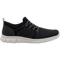Rieker B7796-02 Men's Lace Up Shoes Schwarz-Blei/Schwarz Mesh