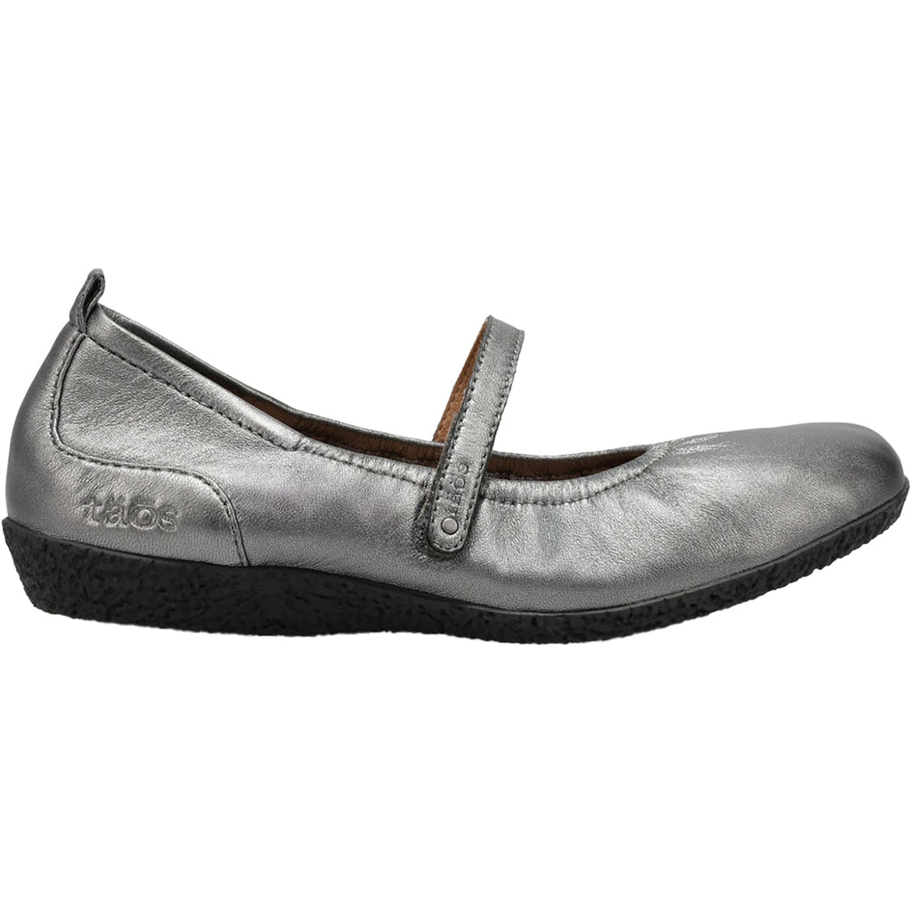 Taos Babble Women's Mary Janes Pewter Leather