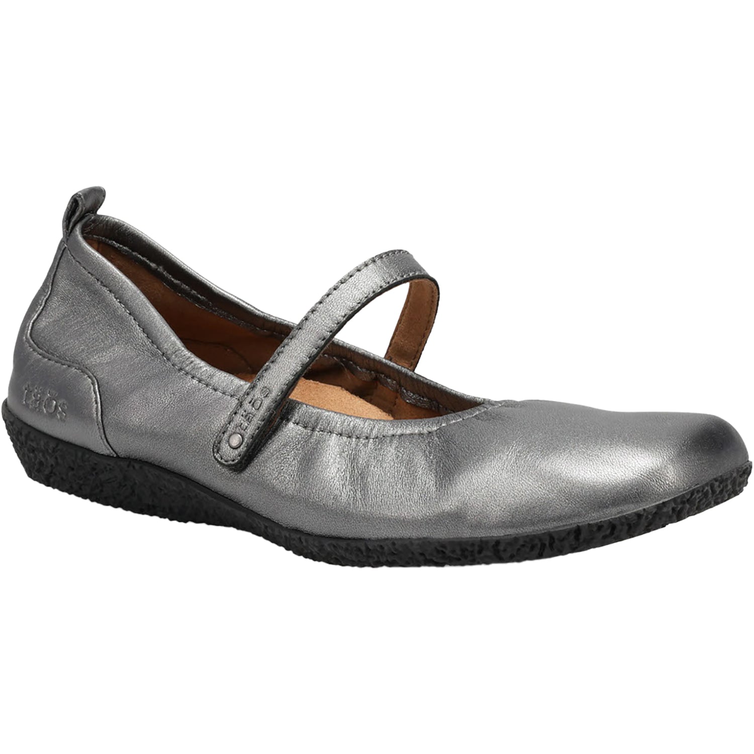 Taos Babble Women's Mary Janes Pewter Leather