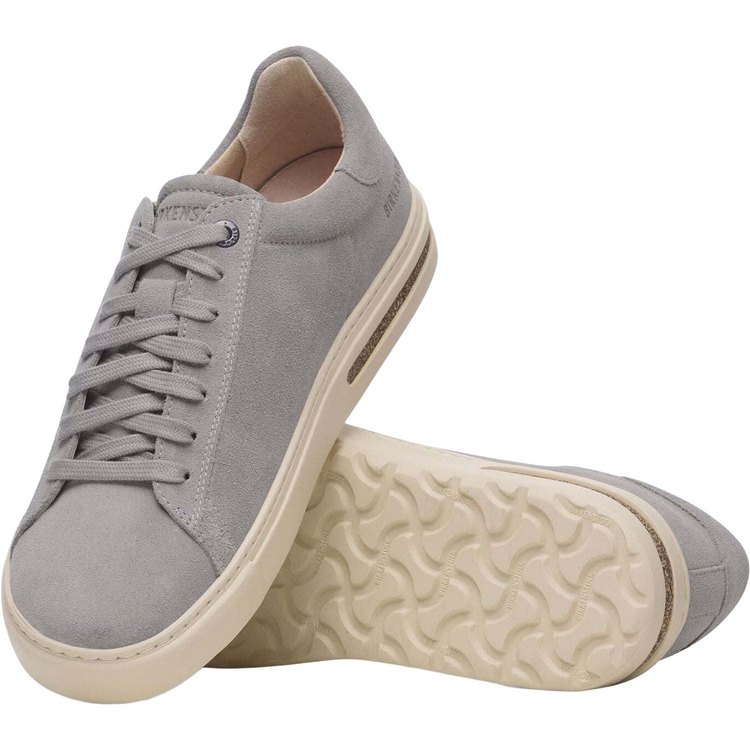 Birkenstock Bend Unisex Lace Up Shoes Stone Coin Suede