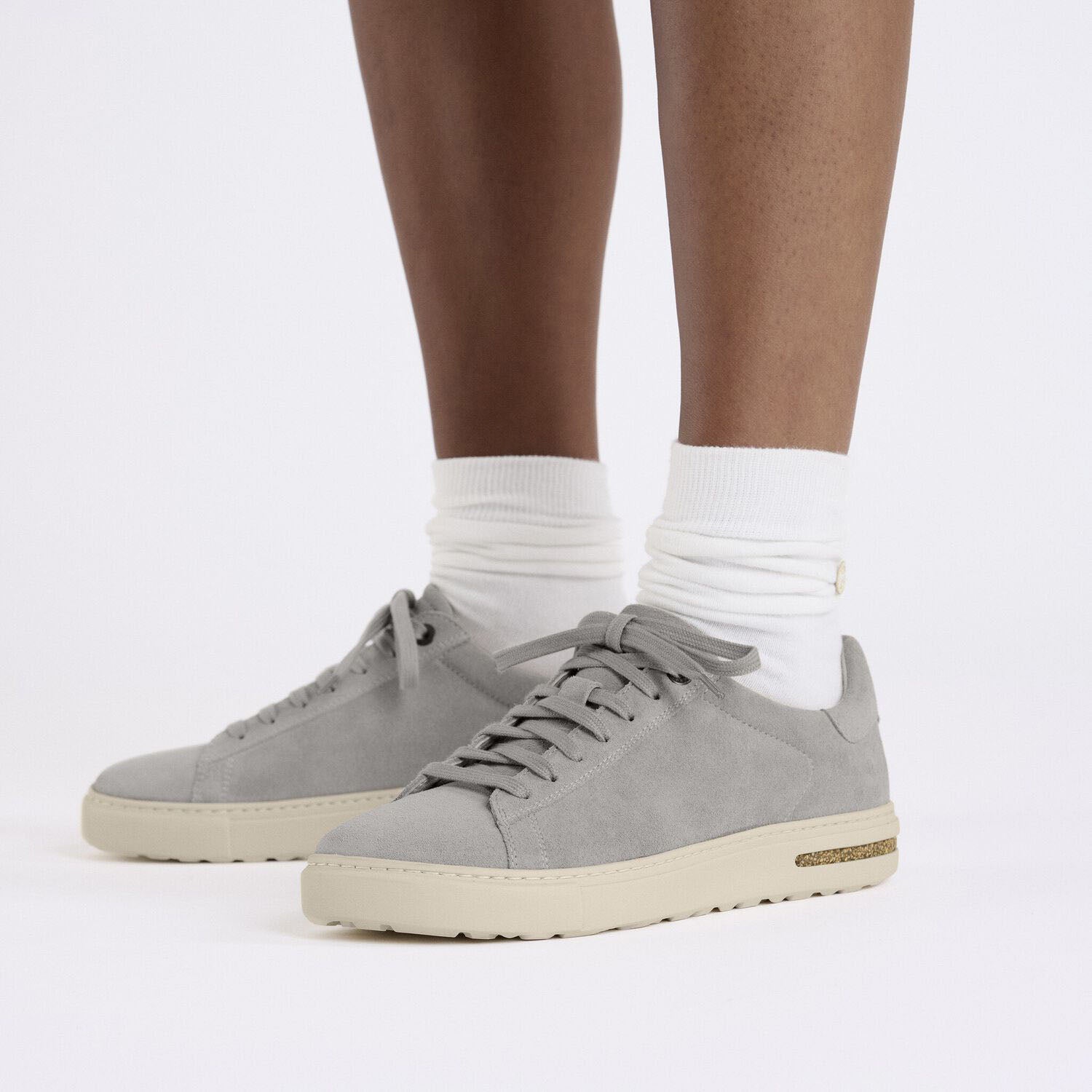 Birkenstock Bend Unisex Lace Up Shoes Stone Coin Suede