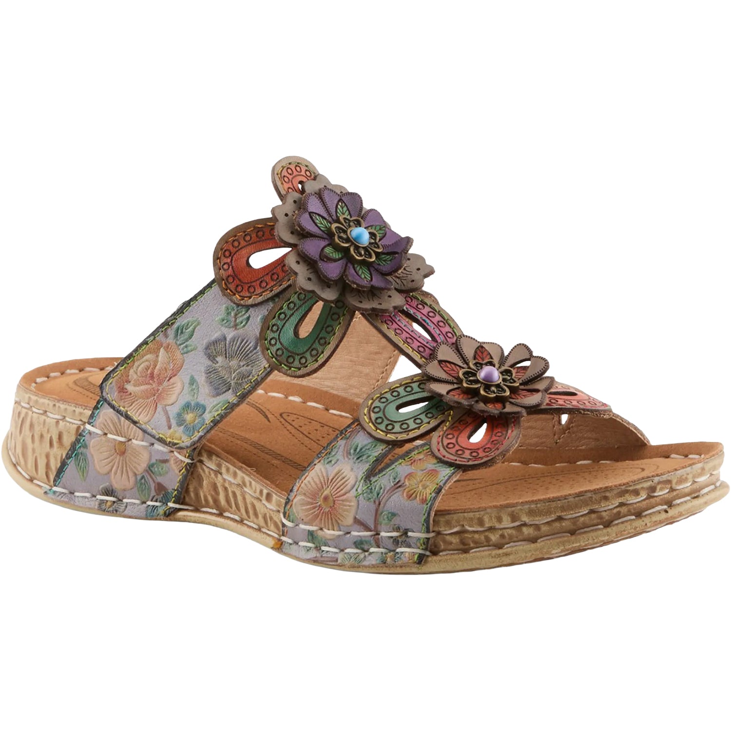L'Artiste by Spring Step Beaudie Women's Sandals Grey Multi