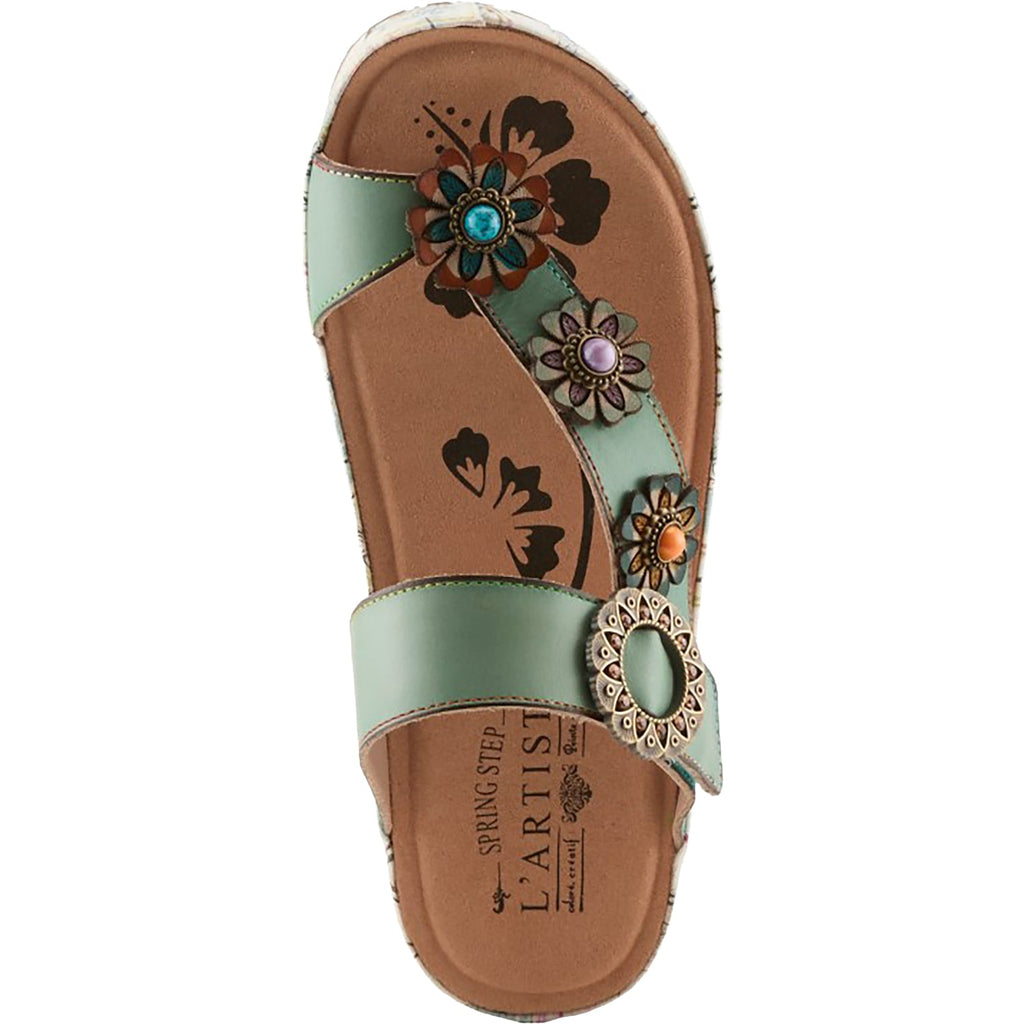 L'Artiste by Spring Step Blissbloom Women's Sandals Mint Green
