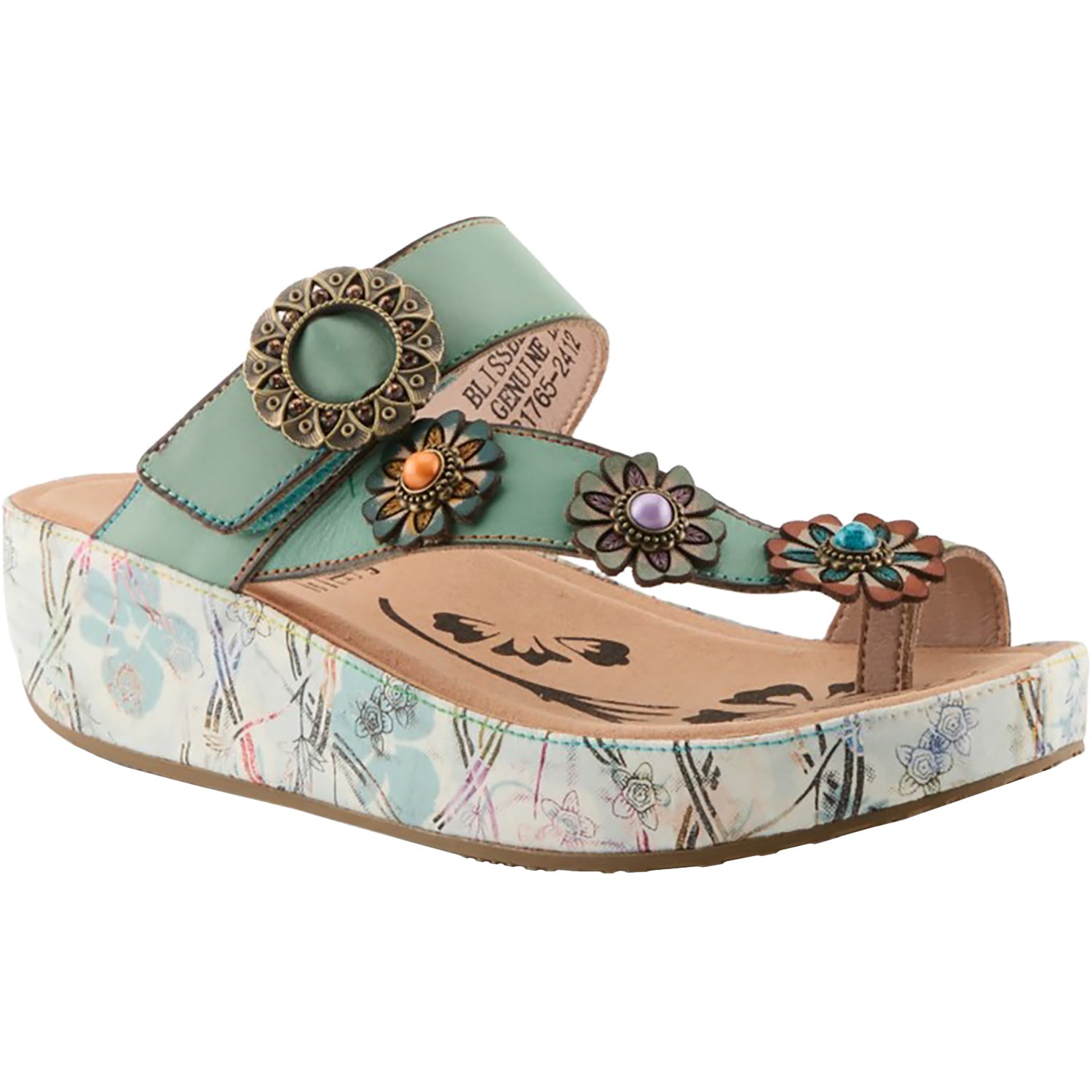 L'Artiste by Spring Step Blissbloom Women's Sandals Mint Green