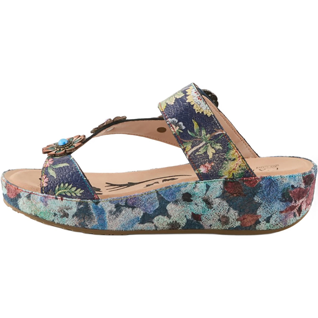 L'Artiste by Spring Step Blissbloom Women's Sandals Navy Multi