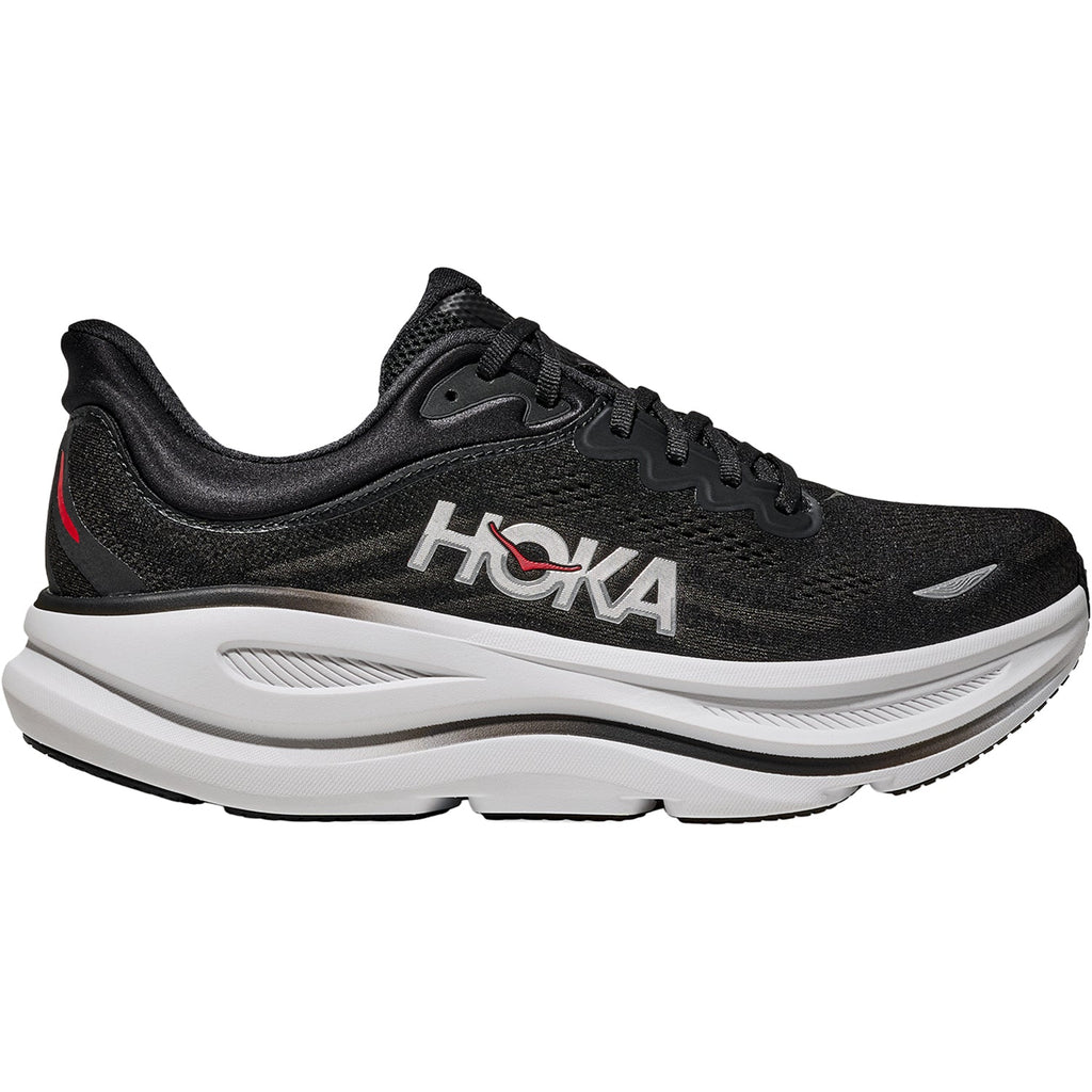 Hoka Bondi 9 (Neutral Support) Men's Athletic Shoes Black/Vermillion