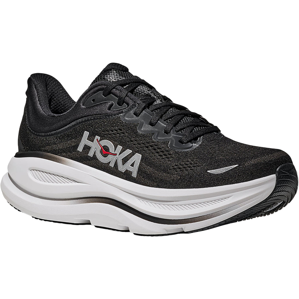 Hoka Bondi 9 (Neutral Support) Men's Athletic Shoes Black/Vermillion