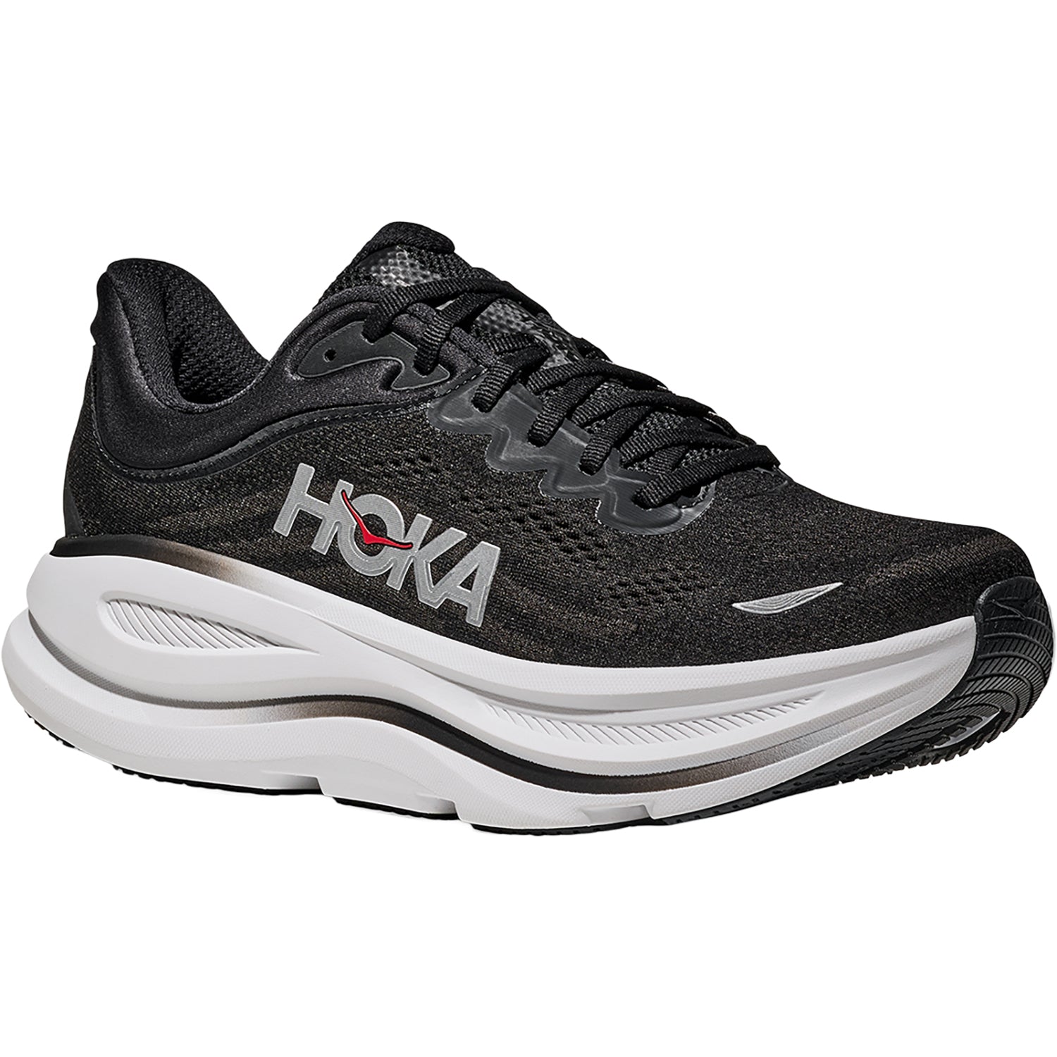 Hoka Bondi 9 (Neutral Support) Men's Athletic Shoes Black/Vermillion