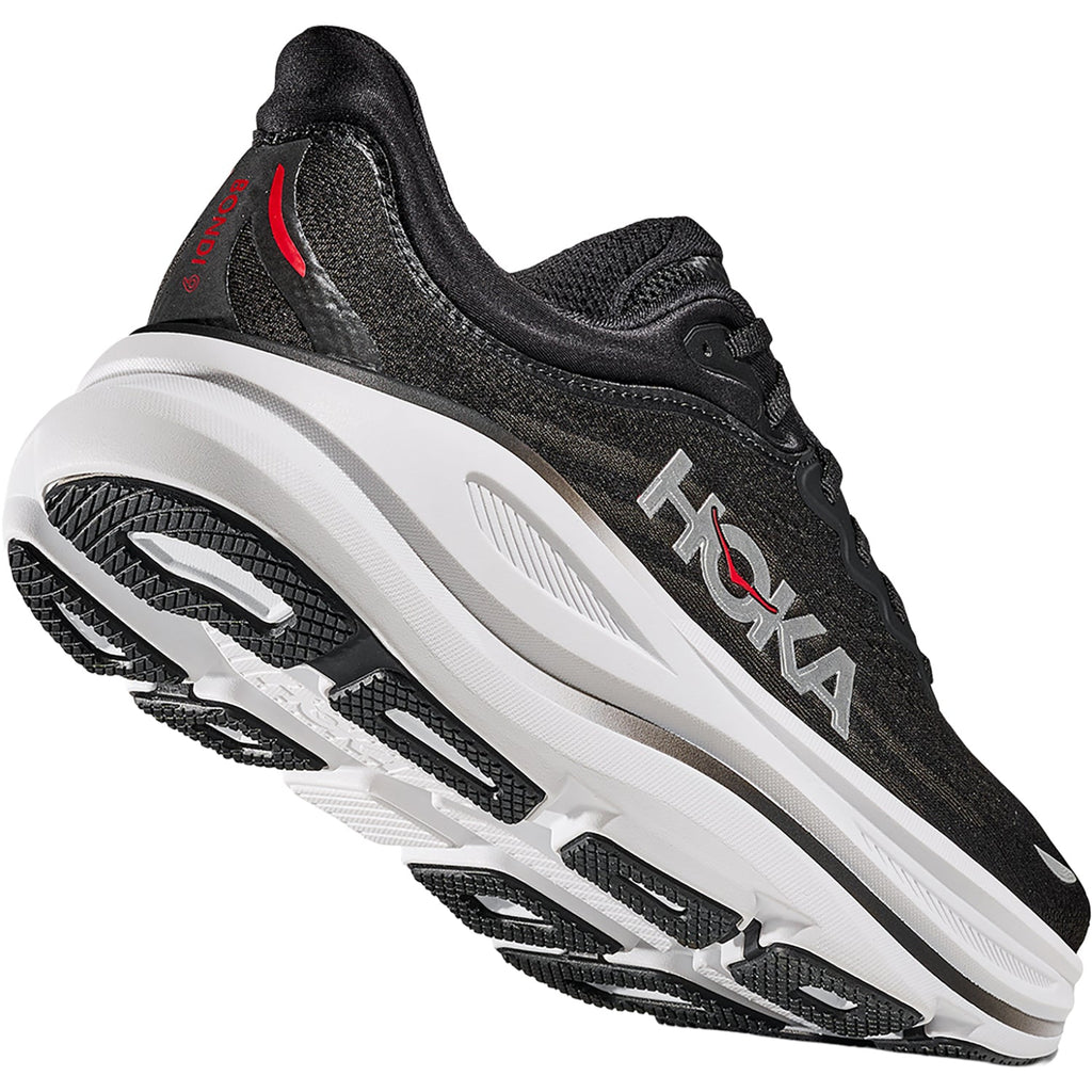 Hoka Bondi 9 (Neutral Support) Men's Athletic Shoes Black/Vermillion