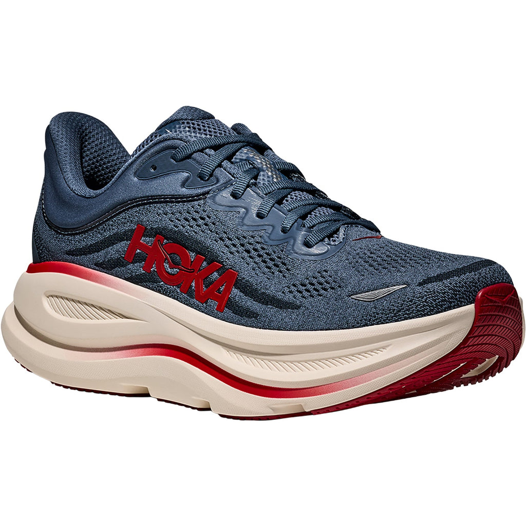 Hoka Bondi 9 (Neutral Support) Men's Athletic Shoes Thunder Cloud/Vermillion