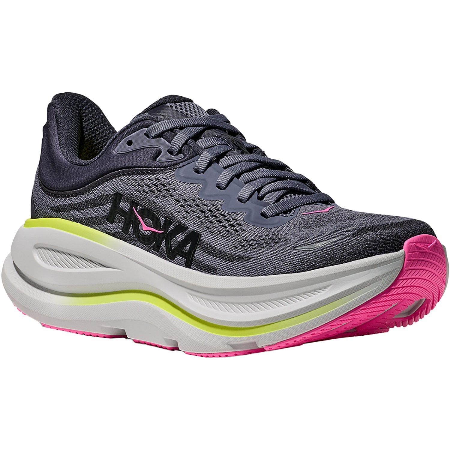 Hoka Bondi 9 (Neutral Support) Women's Athletic Shoes Charcoal Grey/Grey Skies