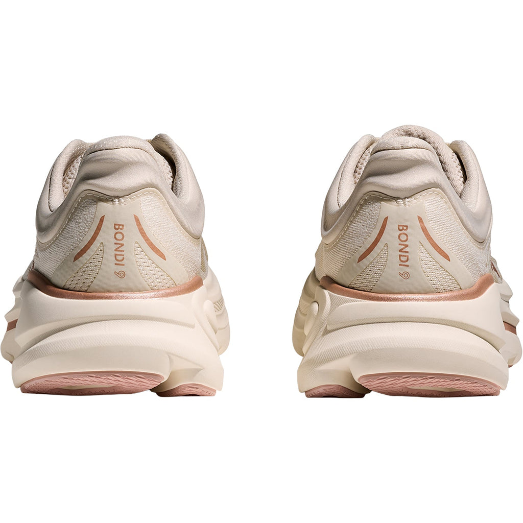 Hoka Bondi 9 (Neutral Support) Women's Athletic Shoes Oat Milk/Rose Gold