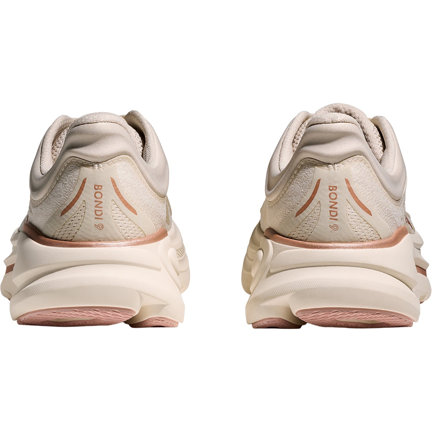 Hoka Bondi 9 (Neutral Support) Women's Athletic Shoes Oat Milk/Rose Gold
