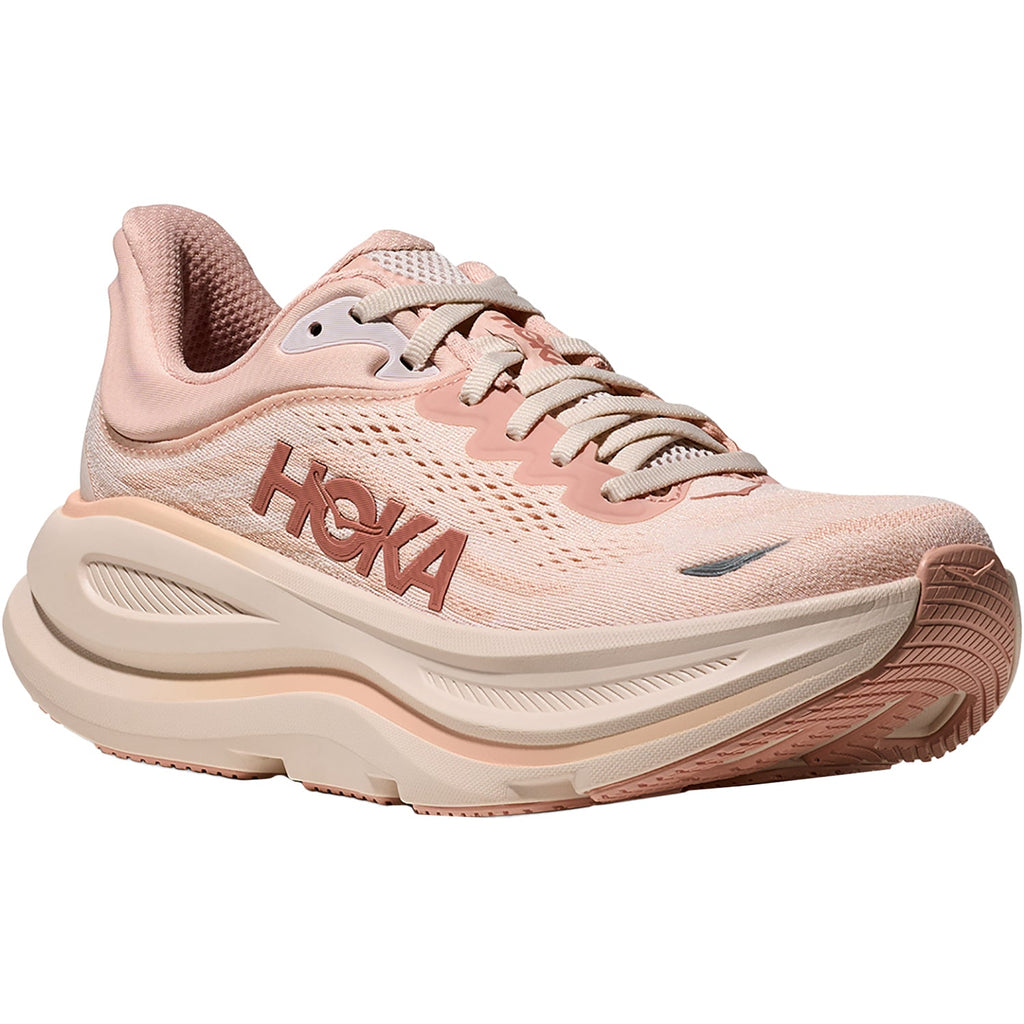 Hoka Bondi 9 (Neutral Support) Women's Athletic Shoes Rose Latte/Rose Cream