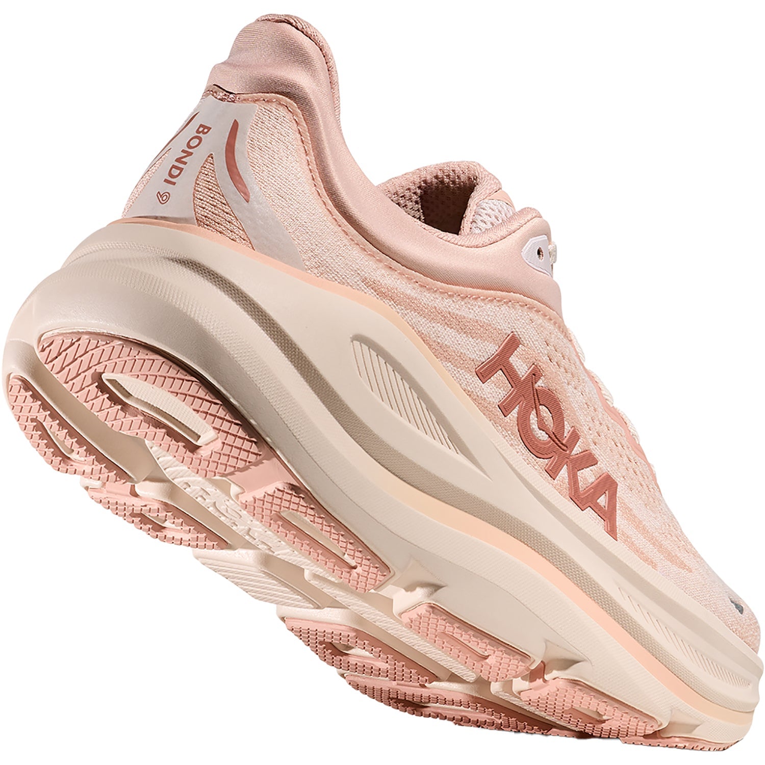 Hoka Bondi 9 (Neutral Support) Women's Athletic Shoes Rose Latte/Rose Cream