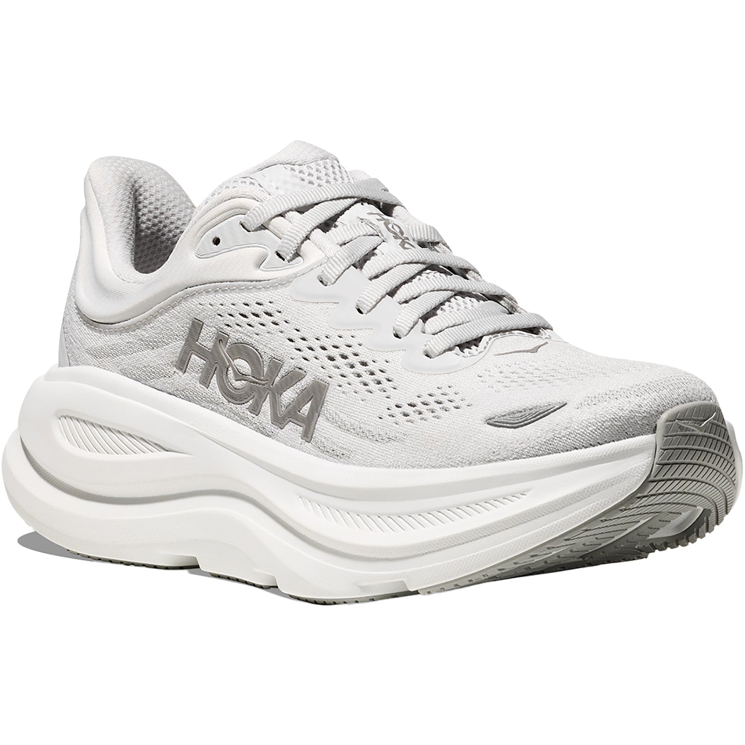 Hoka Bondi 9 (Neutral Support) Women's Athletic Shoes Stardust/Silver