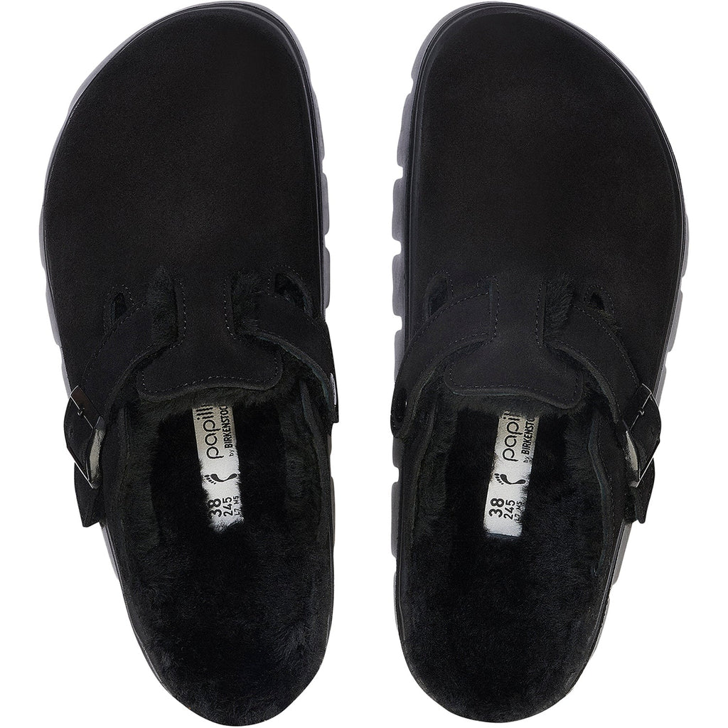 Birkenstock Boston Chunky Shearling Women's Clogs Black/Black