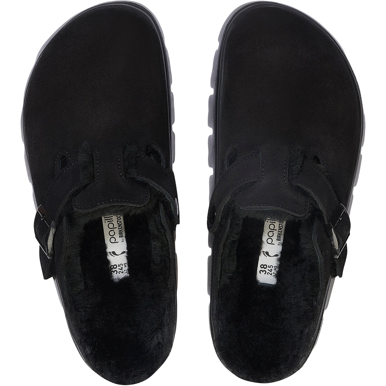 Birkenstock Boston Chunky Shearling Women's Clogs Black/Black