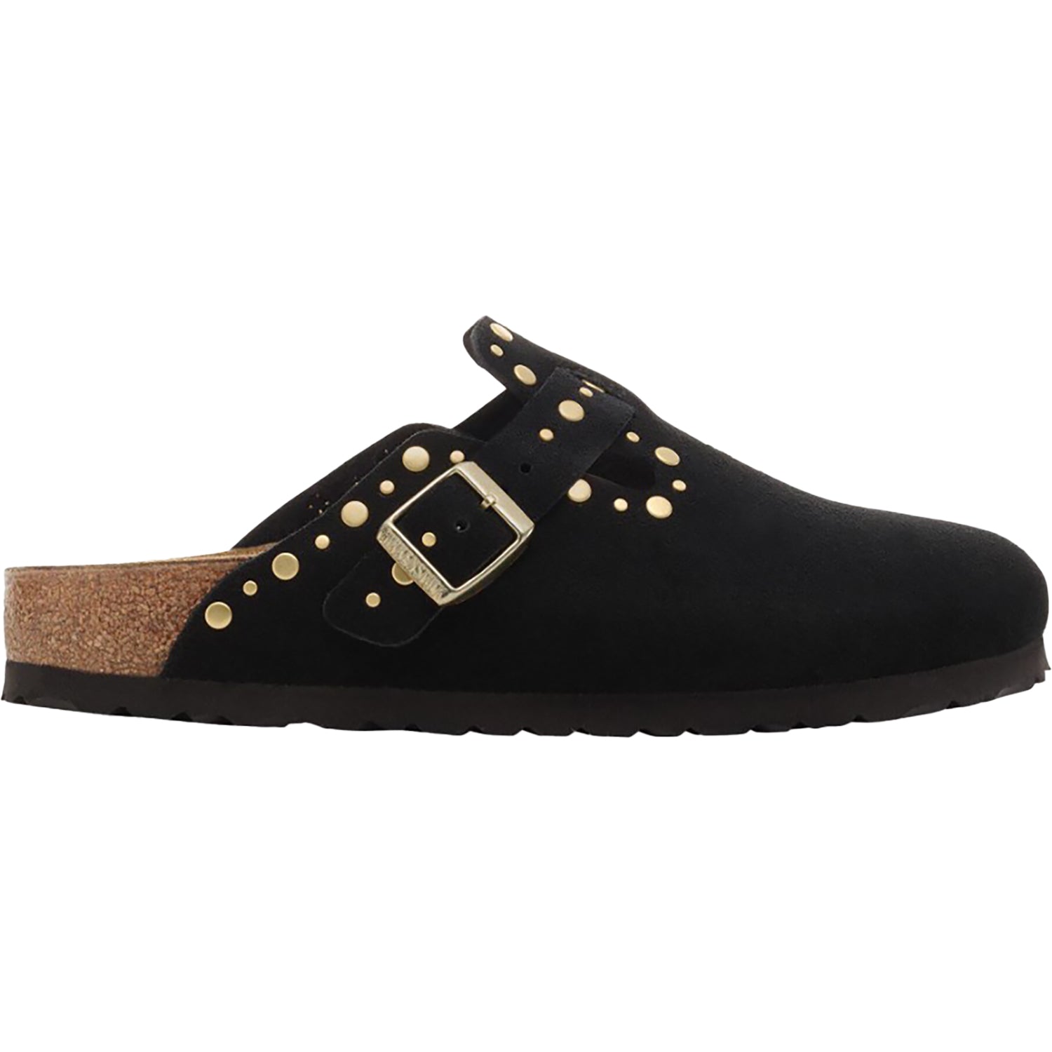 Birkenstock Boston Rivets Women's Clogs Black Suede