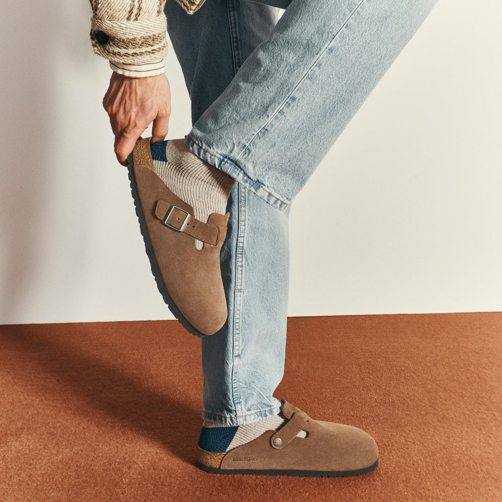Unisex Birkenstock Boston Soft Footbed Dark Tea