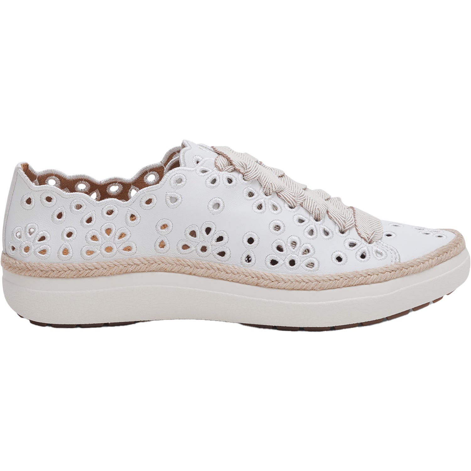 Aetrex Charlotte Women's Sporty Lace Up Shoes White
