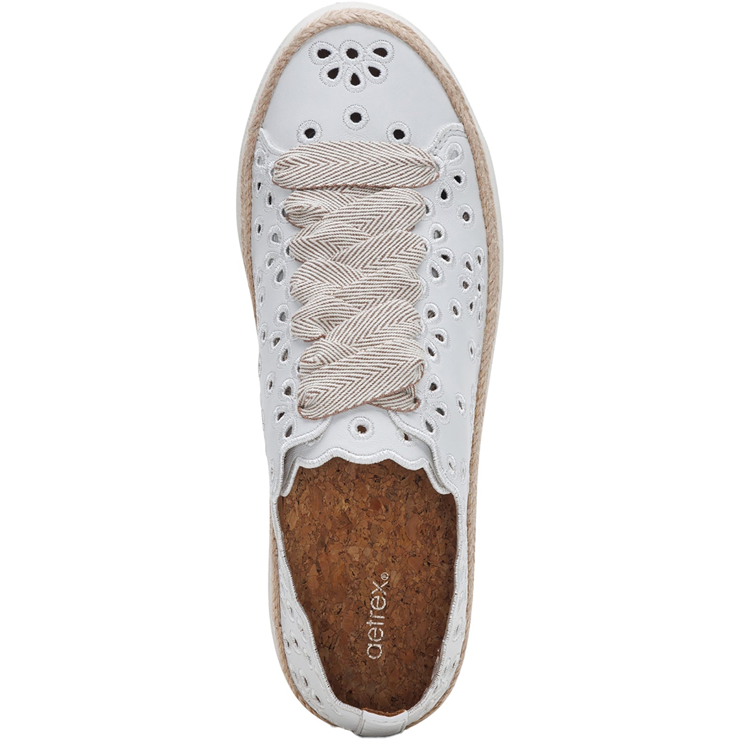Aetrex Charlotte Women's Sporty Lace Up Shoes White