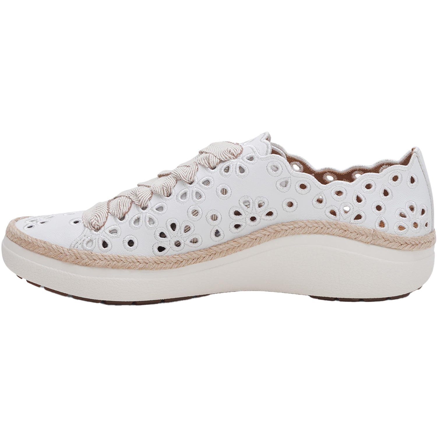 Aetrex Charlotte Women's Sporty Lace Up Shoes White