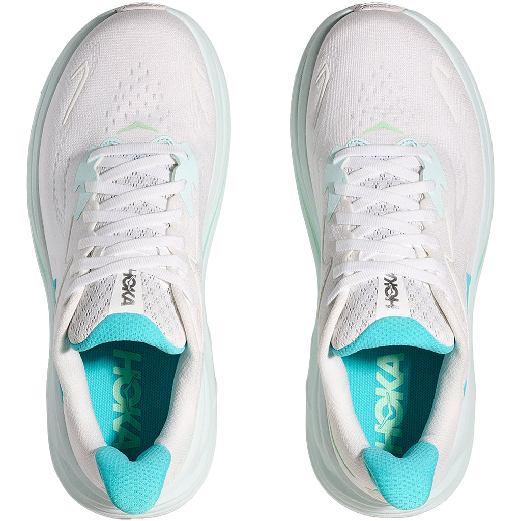 Hoka Clifton 10 Mesh (Neutral Support) Women's Athletic Shoes White/Cielo Blue