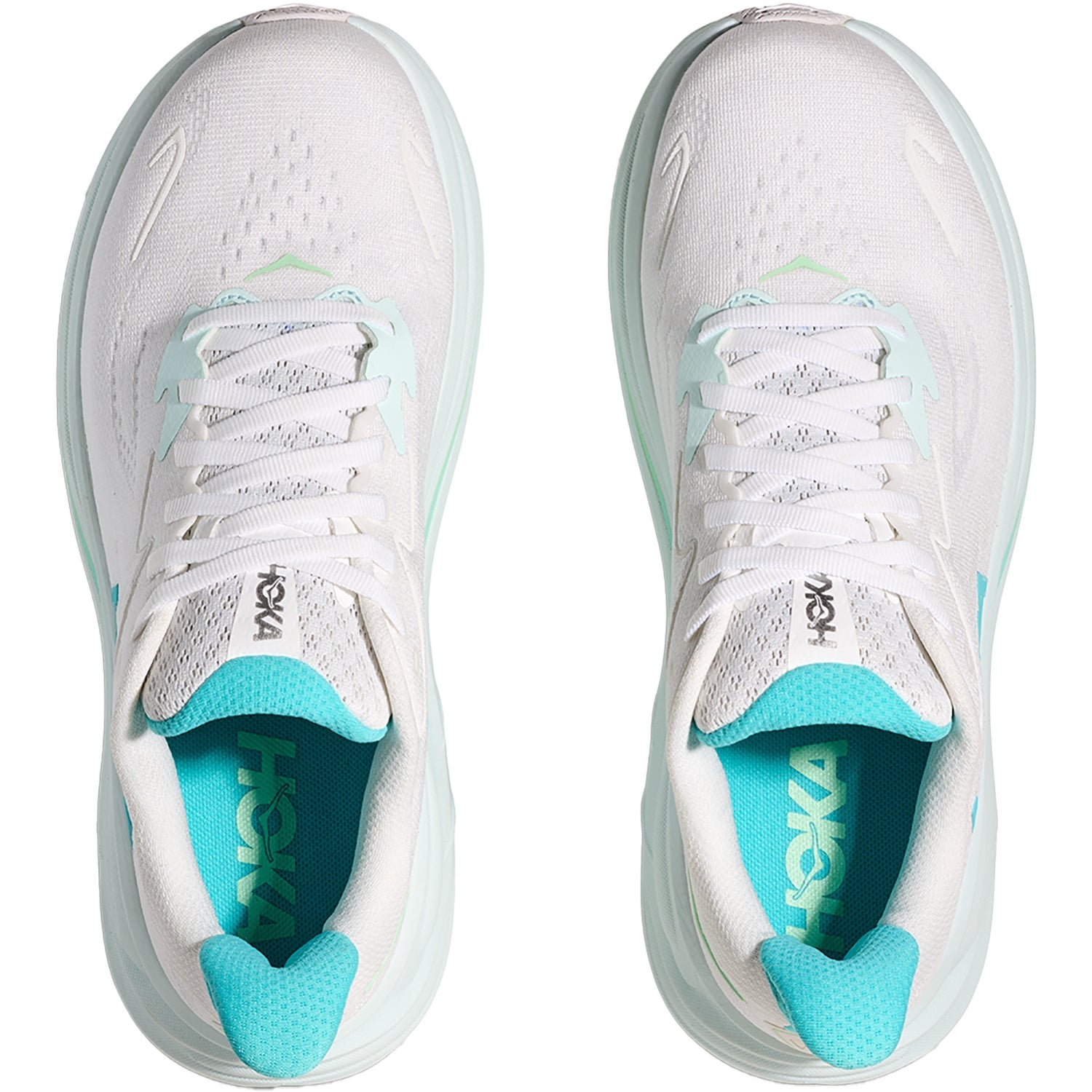 Hoka Clifton 10 Mesh (Neutral Support) Women's Athletic Shoes White/Cielo Blue