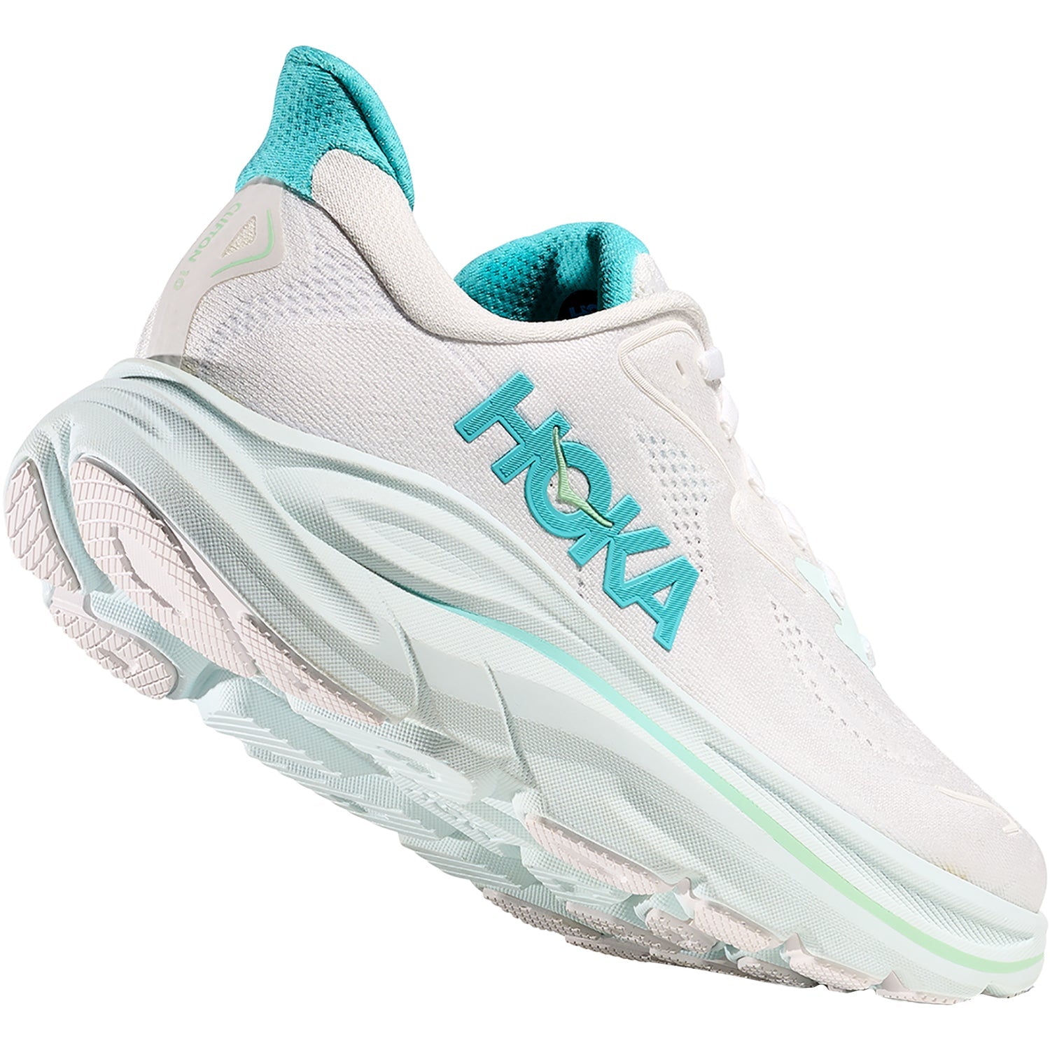 Hoka Clifton 10 Mesh (Neutral Support) Women's Athletic Shoes White/Cielo Blue
