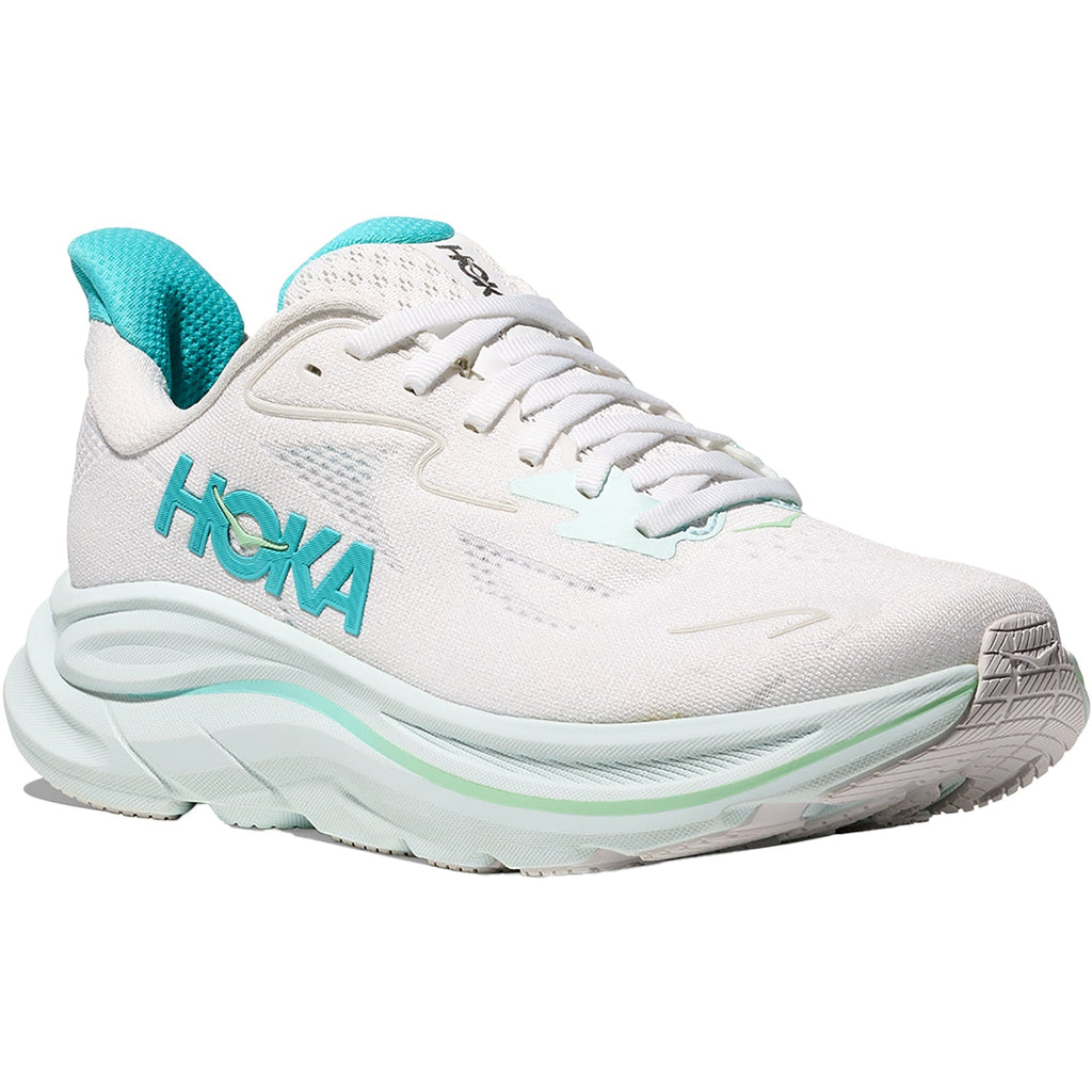 Hoka Clifton 10 Mesh (Neutral Support) Women's Athletic Shoes White/Cielo Blue